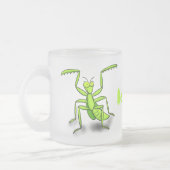 Funny green beten mantis Cartoon Illustration Mattglastasse (Links)