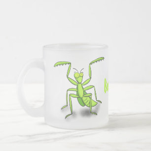 Funny green beten mantis Cartoon Illustration Mattglastasse