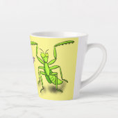 Funny green beten mantis Cartoon Illustration Milchtasse (Rechts)