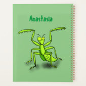 Funny green beten mantis Cartoon Illustration Planer (Rückseite)