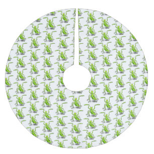 Funny green beten mantis Cartoon Illustration Polyester Weihnachtsbaumdecke