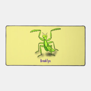 Funny green beten mantis Cartoon Illustration Schreibtischunterlage