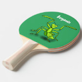 Funny green beten mantis Cartoon Illustration Tischtennis Schläger (Vorderseite)