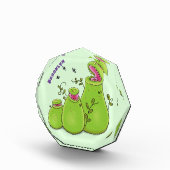 Funny green carnivorous pitcher plants cartoon fotoblock (Rechts)