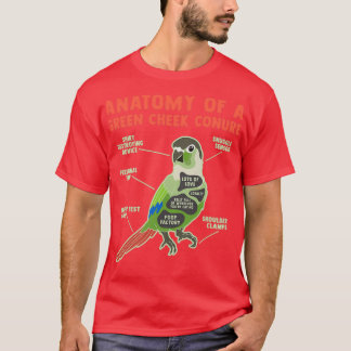 Funny Green Cheek Conure Bird Lover Ananas Parr T-Shirt