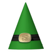 Funny Green Christmas Elf Mit Monogramm Party Hat Partyhütchen (Vorderseite)