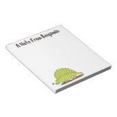 Funny Green Dimetrodon Cartoon Dinosaurier Notizblock (angewinkelt)