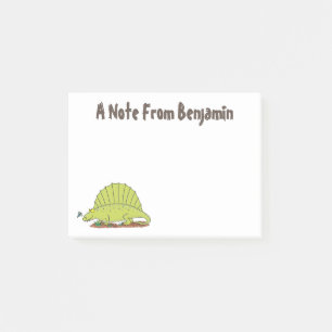 Funny Green Dimetrodon Cartoon Dinosaurier Post-it Klebezettel