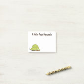 Funny Green Dimetrodon Cartoon Dinosaurier Post-it Klebezettel (Auf Schreibtisch)