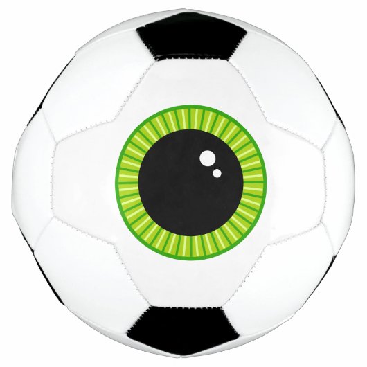 Funny Green Eyeball Fußball (Vorderseite)
