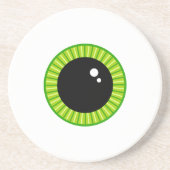 Funny Green Eyeball Getränkeuntersetzer (Vorne)