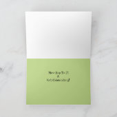 Funny Green Frog Hoppy Geburtstagskarte Karte (Innenseite)