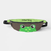 Funny Green Frog Personalisiertes Kind Bauchtasche (Vorderseite)