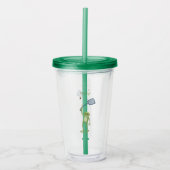 Funny green frog swatfly Cartoon Acryltrinkbecher (Vorderseite)