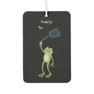 Funny green frog swatfly Cartoon Autolufterfrischer