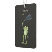 Funny green frog swatfly Cartoon Autolufterfrischer (Links)