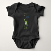 Funny green frog swatfly Cartoon Baby Strampler (Vorderseite)