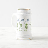 Funny green frog swatfly Cartoon Bierglas (Vorderseite Links)