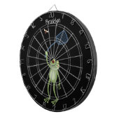 Funny green frog swatfly Cartoon Dartscheibe (Vorderseite rechts)
