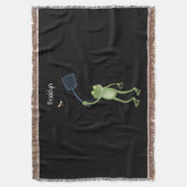 Funny green frog swatfly Cartoon Decke (Vorderseite Vertikal)
