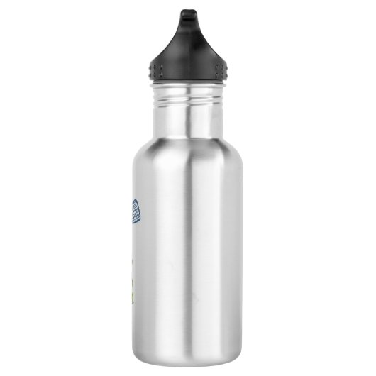 Funny green frog swatfly Cartoon Edelstahlflasche (Rechts)