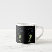 Funny green frog swatfly Cartoon Espressotasse (Rechts)