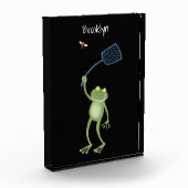 Funny green frog swatfly Cartoon Fotoblock (Links)