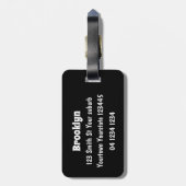 Funny green frog swatfly Cartoon Gepäckanhänger (Rückseite vertikal)