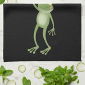 Funny green frog swatfly Cartoon Geschirrtuch (Gefaltet)
