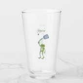 Funny green frog swatfly Cartoon Glas (Vorderseite)