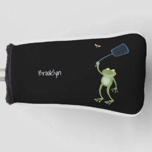 Funny green frog swatfly Cartoon Golf Headcover