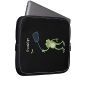 Funny green frog swatfly Cartoon Laptopschutzhülle (Vorne Rechts)