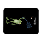 Funny green frog swatfly Cartoon Magnet (Horizontal)