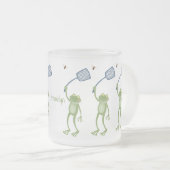 Funny green frog swatfly Cartoon Mattglastasse (VorderseiteRechts)