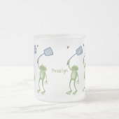 Funny green frog swatfly Cartoon Mattglastasse (Mittel)
