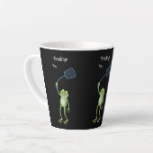 Funny green frog swatfly Cartoon Milchtasse (Linke Ecke)