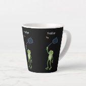Funny green frog swatfly Cartoon Milchtasse (Rechte Ecke)