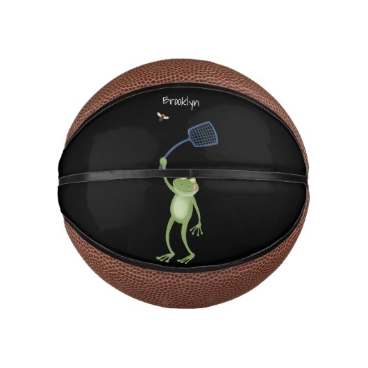 Funny green frog swatfly Cartoon Mini Basketball (Vorderseite)