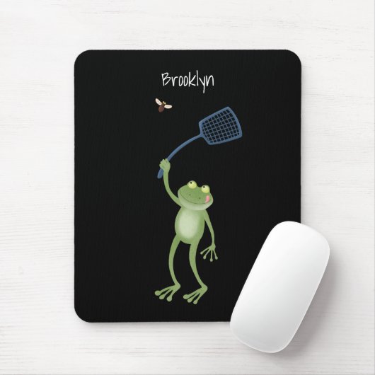 Funny green frog swatfly Cartoon Mousepad (Mit Mouse)