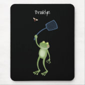Funny green frog swatfly Cartoon Mousepad (Vorne)