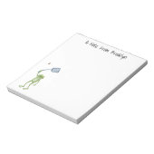 Funny green frog swatfly Cartoon Notizblock (Rotiert)