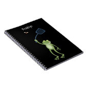 Funny green frog swatfly Cartoon Notizblock (Rechte Seite)