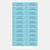 Funny green frog swatfly Cartoon personalisiert Etiketten (Blatt)