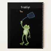 Funny green frog swatfly Cartoon Planer (Rückseite)