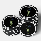 Funny green frog swatfly Cartoon Pokerchips (Stapel)