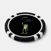 Funny green frog swatfly Cartoon Pokerchips (Einzeln)
