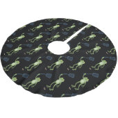 Funny green frog swatfly Cartoon Polyester Weihnachtsbaumdecke (Schrägansicht)