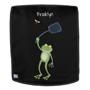 Funny green frog swatfly Cartoon Rucksack