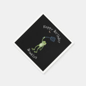 Funny green frog swatfly Cartoon Serviette (Ecke)