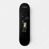 Funny green frog swatfly Cartoon Skateboard (Vorne)
